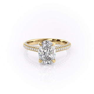 1.91 CT Oval Shaped Moissanite Solitaire Engagement Ring - crownmoissanite