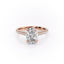 1.91 CT Oval Cut Solitaire Triple Pave Setting Moissanite Engagement Ring - crownmoissanite
