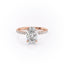 2.10 CT Oval Cut Solitaire Pave Setting Moissanite Engagement Ring - crownmoissanite