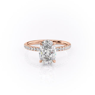 2.10 CT Oval Shaped Moissanite Solitaire Engagement Ring - crownmoissanite