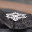 0.50 CT Round Twisted Pave Moissanite Bridal Ring Set - crownmoissanite