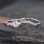 0.50 CT Round Twisted Pave Moissanite Bridal Ring Set - crownmoissanite