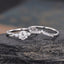 0.50 CT Round Shaped Moissanite Diamond Art Deco Bridal Ring Set - crownmoissanite