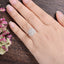 0.91 CT Radiant Cut Double Halo Moissanite Engagement Ring - crownmoissanite