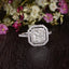 0.91 CT Radiant Shaped Moissanite Double Halo Engagement Ring - crownmoissanite