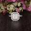 0.91 CT Radiant Shaped Moissanite Double Halo Engagement Ring - crownmoissanite