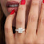 2.0 CT Radiant Moissanite Bezel Setting Unique Engagement Ring