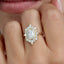 0.70 CT Radiant Moissanite Double Halo Setting Engagement Ring