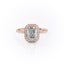 2.10 CT Radiant Shaped Moissanite Halo Engagement Ring - crownmoissanite