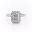 2.1 CT Radiant Cut Halo Pave Setting Moissanite Engagement Ring - crownmoissanite