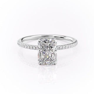 2.0 CT Radiant Shaped Moissanite Solitaire Engagement Ring - crownmoissanite