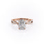 2.10 CT Radiant Solitaire Cross Over Pave Moissanite Engagement Ring - crownmoissanite