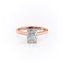 2.10 CT Radiant Cut Hidden Halo Style Moissanite Engagement Ring - crownmoissanite