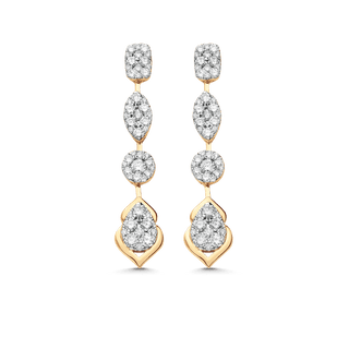 1.44 TCW Round Moissanite Diamond Drop Earrings - crownmoissanite