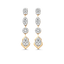 1.44 TCW Round Moissanite Diamond Drop Earrings - crownmoissanite