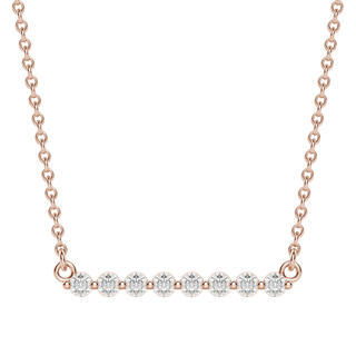 0.24 CT Round Moissanite Diamond Bar Style Necklace - crownmoissanite