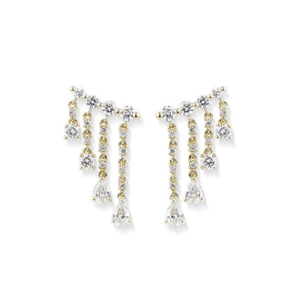 2.34TCW Moissanite Dangle Drop Earrings - crownmoissanite