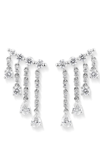 2.34TCW Moissanite Dangle Drop Earrings - crownmoissanite