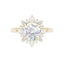 1.50 CT Round Moissanite Halo Engagement Ring