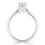 1.0 CT Asscher Shaped Moissanite Solitaire Engagement Ring - crownmoissanite