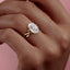 2.72 CT Oval Solitaire Twig Pave Setting Moissanite Engagement Ring - crownmoissanite