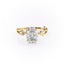 2.72 CT Oval Solitaire Twig Pave Setting Moissanite Engagement Ring - crownmoissanite