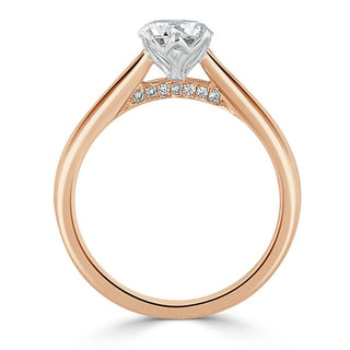 0.75 CT Round Shaped Moissanite Solitaire Engagement Ring - crownmoissanite