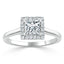 1.0 CT Princess Shaped Moissanite Halo Engagement Ring - crownmoissanite