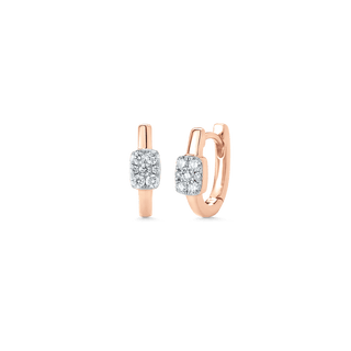 0.24 TCW Round Moissanite Diamond Huggie Earrings - crownmoissanite