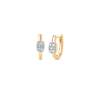 0.24 TCW Round Moissanite Diamond Huggie Earrings - crownmoissanite