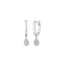 0.14 TCW Round Moissanite Diamond Drop Huggie Earrings - crownmoissanite