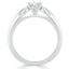 0.75 CT Oval Shaped Moissanite Three Stones Engagement Ring - crownmoissanite