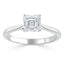 1.0 CT Asscher Cut Solitaire Moissanite Engagement Ring - crownmoissanite