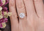 1.90 CT Round Shaped Moissanite Halo Engagement Ring - crownmoissanite