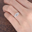 1.60 CT Round Shaped Moissanite Cluster Engagement Ring - crownmoissanite