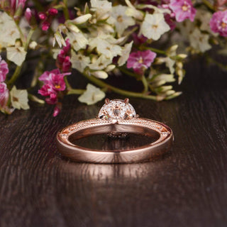 1.35 CT Round Shaped Moissanite Solitaire Engagement Ring - crownmoissanite