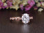 0.75 CT Oval Milgrain Pave Setting Moissanite Engagement Ring - crownmoissanite