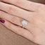 1.32 CT Oval Cut Halo Moissanite Engagement Ring - crownmoissanite