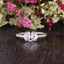 0.75 CT Oval Pave Setting Moissanite Engagement Ring - crownmoissanite