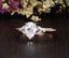 0.75 CT Pear Shaped Moissanite Cluster Engagement Ring - crownmoissanite