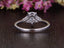 0.75 CT Pear Cluster Moissanite Engagement Ring - crownmoissanite