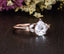 0.75 CT Pear Shaped Moissanite Cluster Engagement Ring - crownmoissanite