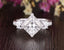 2.08 CT Princess Cut Three Stone Moissanite Engagement Ring - crownmoissanite