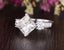 2.08 CT Princess Cut Three Stone Moissanite Engagement Ring - crownmoissanite