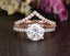 1.0 CT Round Shaped Moissanite Solitaire Bridal Ring Set - crownmoissanite