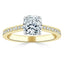 1.0 CT Cushion Cut Solitaire Channel Pave Moissanite Engagement Ring - crownmoissanite