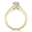 1.0 CT Cushion Shaped Moissanite Solitaire Split Shank Engagement Ring - crownmoissanite