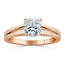 1.0 CT Cushion Shaped Moissanite Solitaire Split Shank Engagement Ring - crownmoissanite