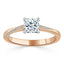0.75 CT Princess Shaped Moissanite Solitaire Engagement Ring - crownmoissanite