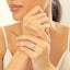 0.75 CT Asscher Shaped Moissanite Halo Engagement Ring - crownmoissanite